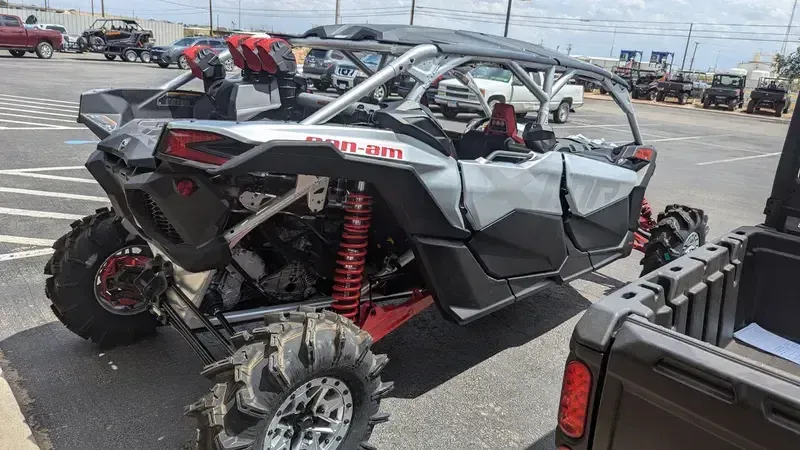 2025 Can-Am MAVERICK MAX XMR 72 TURBO RR HYPER SILVER AND LEGION REDImage 4