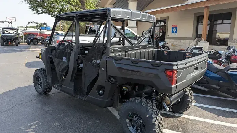 2025 POLARIS RANGER CREW 1000 PREMIUM GRANITE GRAY in a GRANITE GRAY exterior color. Family PowerSports (877) 886-1997 familypowersports.com 