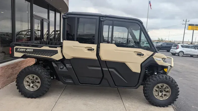 2025 Can-Am DEFENDER MAX LTD 65 HD10 DESERT TAN AND STEALTH BLACKImage 3