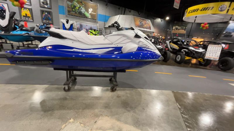 2025 Yamaha GP SVHO W/AUDIO  in a WHITE/RACING BLUE exterior color. Del Amo Motorsports of Redondo Beach (424) 390-7811 delamomotorsports.com 