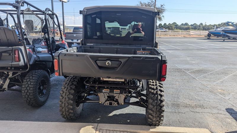 2025 CAN-AM DEFENDER MAX LIMITED CAB HD10 DESERT TAN AND STEALTH BLACK in a DESERT TAN AND STEALTH BLACK exterior color. Family PowerSports (877) 886-1997 familypowersports.com 