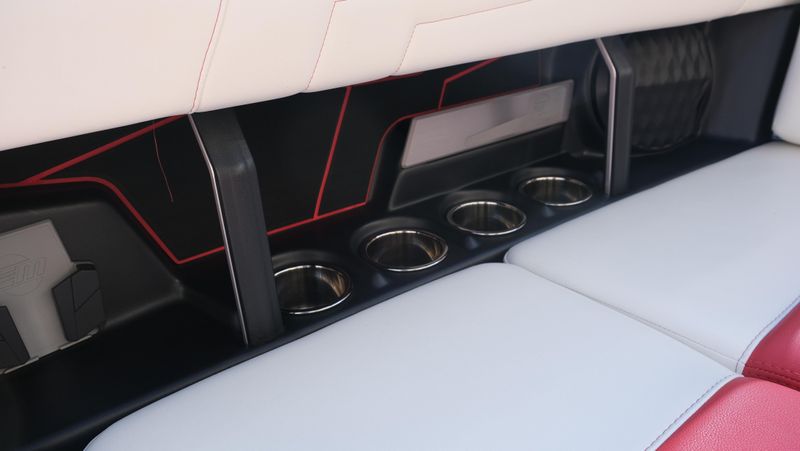 2025 MALIBU WAKESETTER 25 LSV  in a RED-BLACK-WHITE exterior color. Family PowerSports (877) 886-1997 familypowersports.com 