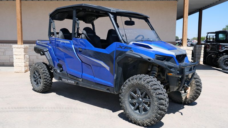 USED 2024 POLARIS GENERAL XP 4 1000 ULTIMATE  BLUE ULTIMATE Image 1