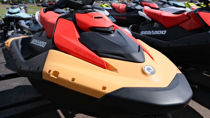 2024 SEADOO PWC SPARK CONV 90 OR 3UP IBR 24  in a ORANGE- RED exterior color. Family PowerSports (877) 886-1997 familypowersports.com 