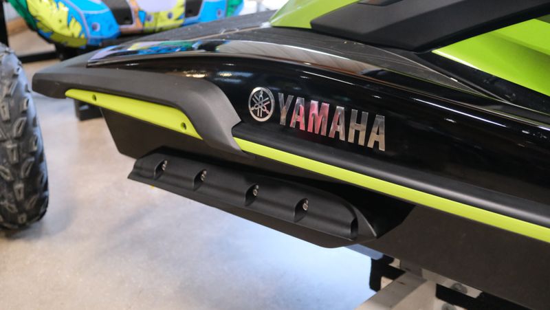 2024 YAMAHA FX CRUISER SVHO WAUDIOB  in a BLACK / GREEN exterior color. Family PowerSports (877) 886-1997 familypowersports.com 
