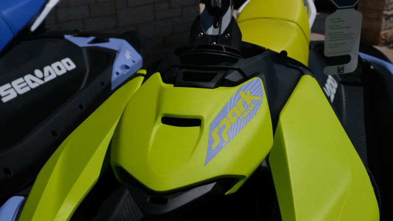 2024 SEADOO PWC SPARK TRIXX 90 BE 3UP IBR 24  in a BLUE- YELLOW exterior color. Family PowerSports (877) 886-1997 familypowersports.com 