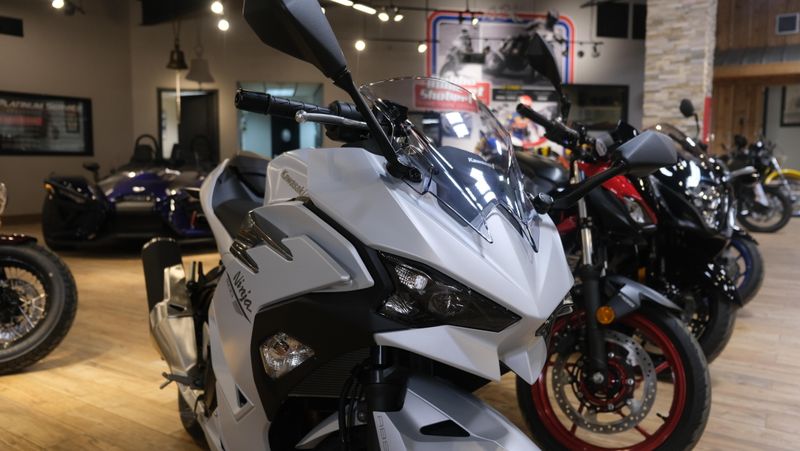 2025 Kawasaki NINJA 500 METALLIC MATTE WHITISH SILVER AND METALLIC MOONDUST GRAYImage 10