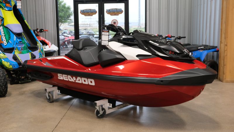 2024 SEADOO PWC RXP X 325 AUD RD IBR 24  in a RED exterior color. Family PowerSports (877) 886-1997 familypowersports.com 