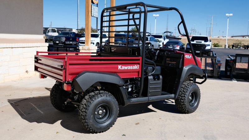 NEW 2026 KAWASAKI MULE 4010 4X4  in a DARK ROYAL RED exterior color. Family PowerSports (877) 886-1997 familypowersports.com