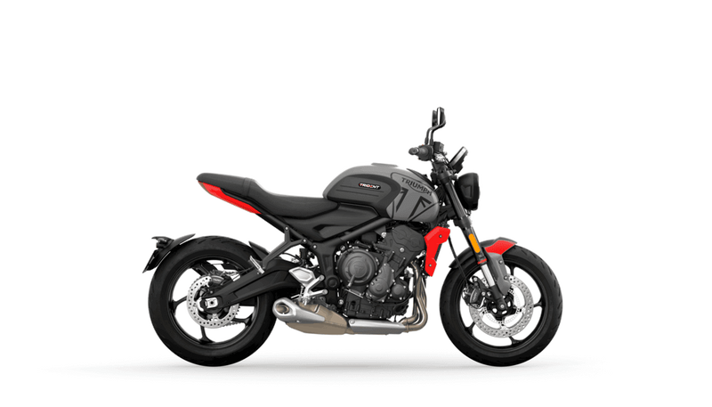 2022 Triumph Trident in a Silver Ice/Diablo Red exterior color. Motorcycles of Dulles 571.934.4450 motorcyclesofdulles.com 