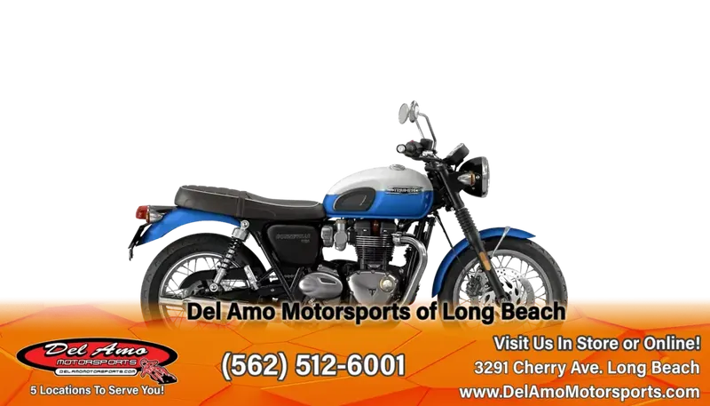 2023 Triumph BONNEVILLE T120 CHROME EDITION  in a CHROME/MERIDEN BLUE exterior color. Del Amo Motorsports of Long Beach (562) 362-3160 delamomotorsports.com 