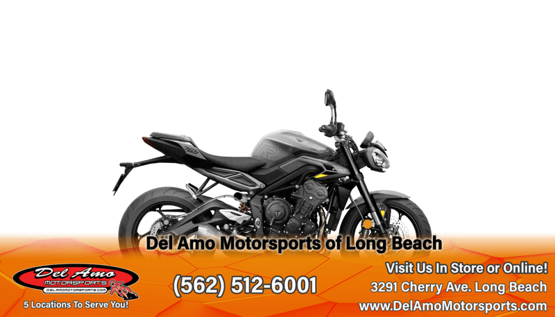 2024 Triumph STREET TRIPLE R 765  in a SILVER ICE exterior color. Del Amo Motorsports of Long Beach (562) 362-3160 delamomotorsports.com 