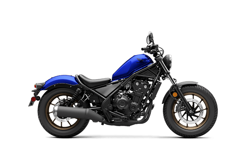 2023 Honda Rebel 500 in a Candy Blue exterior color. Greater Boston Motorsports 781-583-1799 pixelmotiondemo.com 