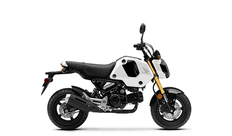 2024 Honda Grom in a Pearl White exterior color. Greater Boston Motorsports 781-583-1799 pixelmotiondemo.com 