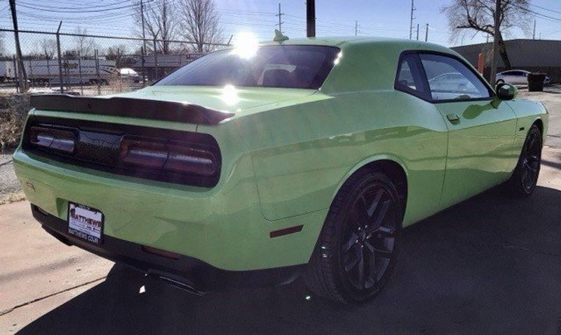 2023 Dodge Challenger R/T in a Sublime exterior color and Blackinterior. Matthews Chrysler Dodge Jeep Ram 918-276-8729 cyclespecialties.com 