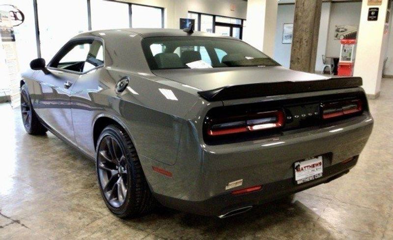 2023 Dodge Challenger R/T in a Destroyer Gray exterior color and Blackinterior. Matthews Chrysler Dodge Jeep Ram 918-276-8729 cyclespecialties.com 