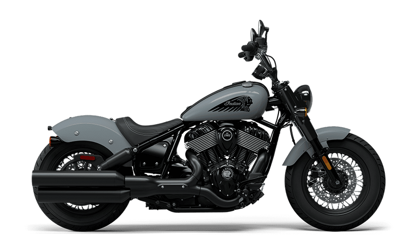 2024 Indian Motorcycle Chief Bobber Dark Horse  in a Storm Gray exterior color. Motorcycles of Dulles 571.934.4450 motorcyclesofdulles.com 