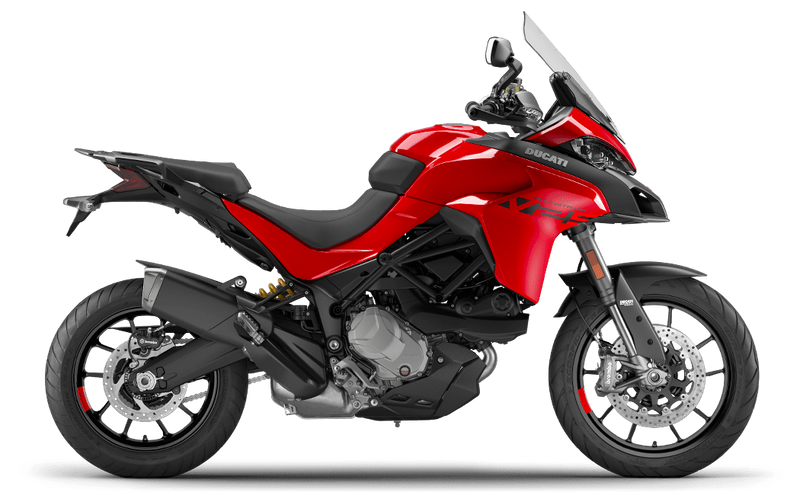 2023 Ducati Multistrada in a Red exterior color. Gateway BMW Ducati Motorcycles 314-427-9090 gatewaybmw.com 