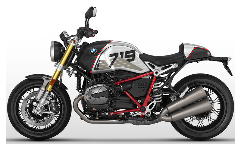 2022 BMW R nineT in a Option 719 Night Black Matte / Aluminum Matte exterior color. San Jose BMW Motorcycles 555-555-5555 sjbmw.com 