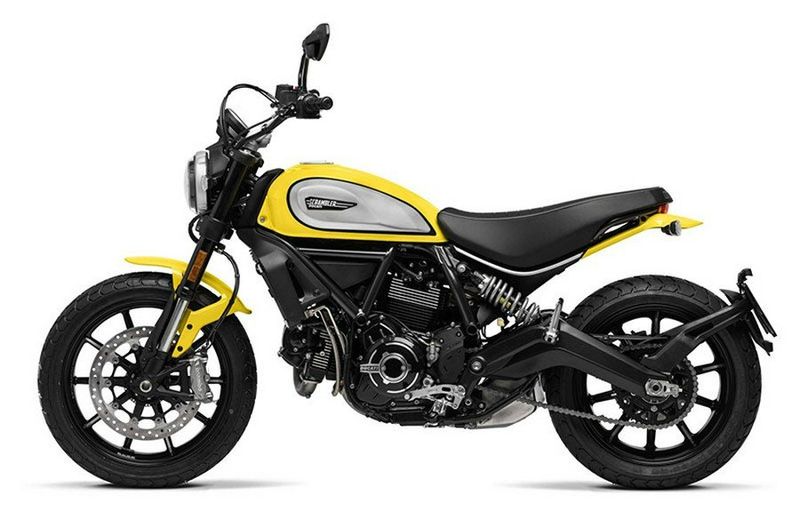 2023 Ducati Scrambler in a Yellow exterior color. New England Powersports 978 338-8990 pixelmotiondemo.com 