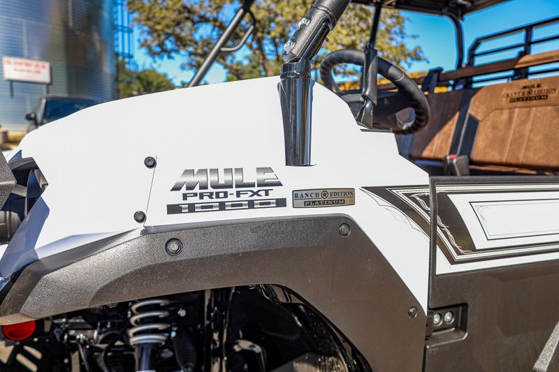 2025 KAWASAKI MULE PROFXT 1000 PLATINUM RANCH EDITION  METALLIC STARDUST WHITE in a METALLIC STARDUST WHITE exterior color. Family PowerSports (877) 886-1997 familypowersports.com 