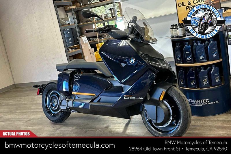 2024 BMW CE 04 in a IMPERIAL BLUE METALLIC exterior color. BMW Motorcycles of Temecula – Southern California 951-395-0675 bmwmotorcyclesoftemecula.com 