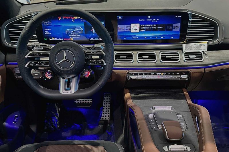 2024 Mercedes-Benz GLE-Class GLEGLE 63 S AMG in a TWILIGHT BLUE exterior color and BROWN/BLACKinterior. SHELLY AUTOMOTIVE shellyautomotive.com 