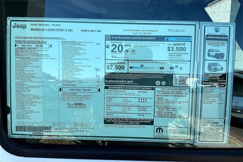 New 2025 Jeep Wrangler 4-door Sport SImage 16