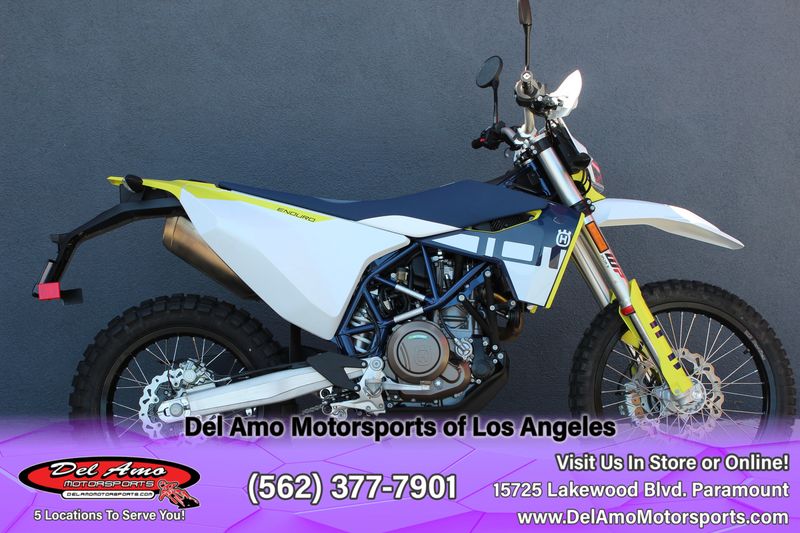 2024 HUSQVARNA 701 ENDURO  in a WHITE exterior color. Del Amo Motorsports of Los Angeles (562) 262-9181 delamomotorsports.com 