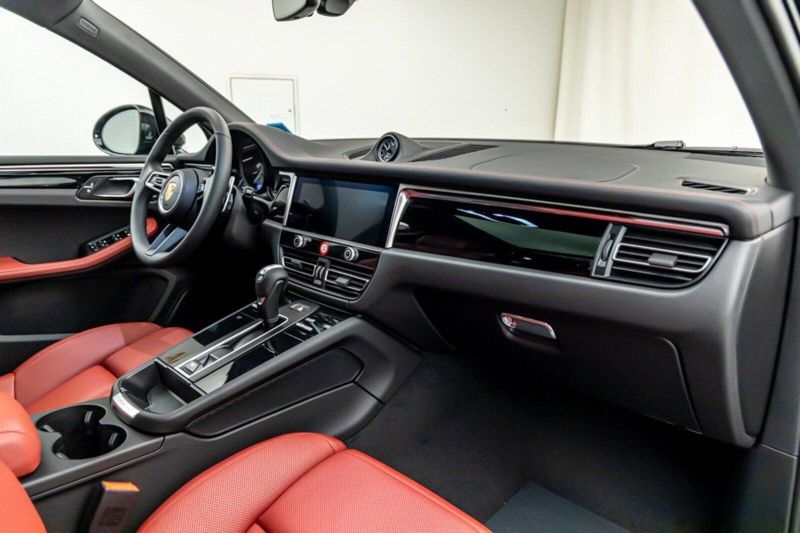 2024 Porsche Macan  in a Black exterior color and Black/Bordeaux Redinterior. Lotus Manhattan 347-395-5714 lotusmanhattan.com 