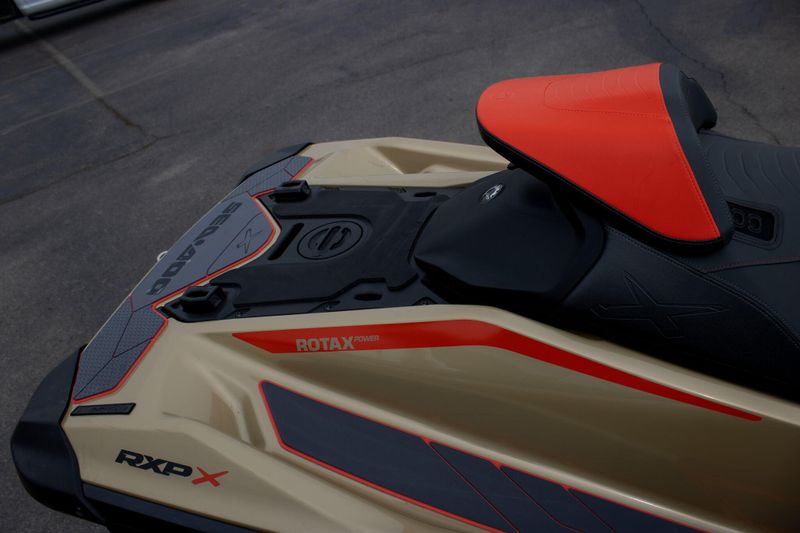 2025 SEADOO RXPX 325 WITH SOUND SYSTEM METALLIC TAN AND LAVA RED Image 3