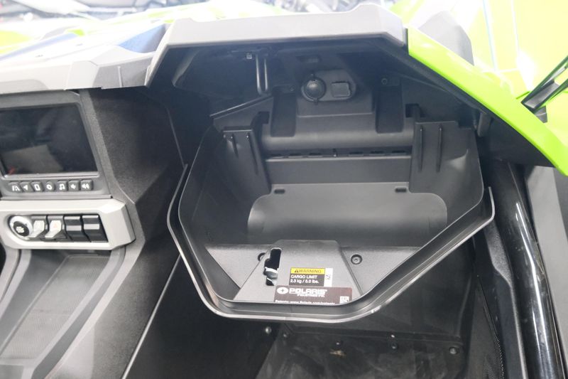 NEW 2025 POLARIS SLINGSHOT SL MANUAL  in a LIQUID LIME exterior color. Family PowerSports (877) 886-1997 familypowersports.com 