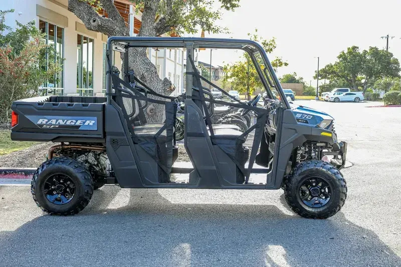 2025 POLARIS RANGER CREW SP 570 PREMIUM ZENITH BLUE in a ZENITH BLUE exterior color. Family PowerSports (877) 886-1997 familypowersports.com 