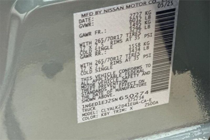 New 2025 Nissan Frontier PRO-XImage 22
