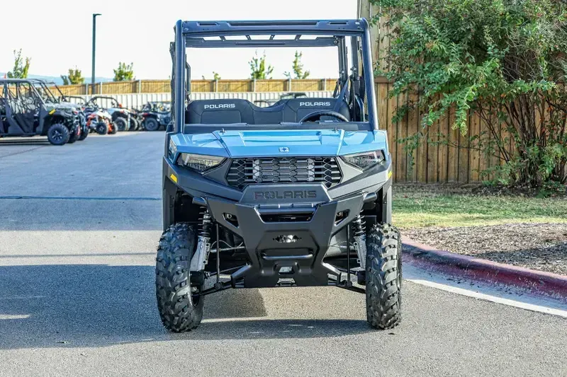 2025 POLARIS RANGER CREW SP 570 PREMIUM ZENITH BLUE in a ZENITH BLUE exterior color. Family PowerSports (877) 886-1997 familypowersports.com 