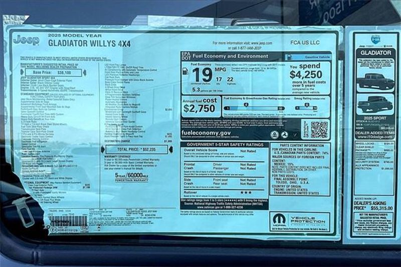 2025 Jeep Gladiator Willys photo 15