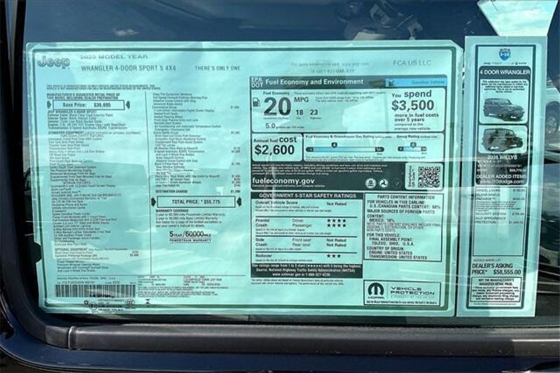New 2025 Jeep Wrangler 4-door Sport SImage 16