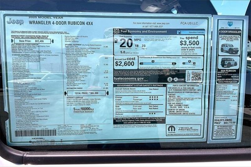 New 2025 Jeep Wrangler 4-door RubiconImage 16