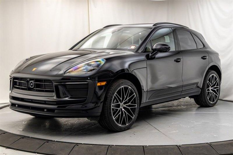 2024 Porsche Macan  in a Jet Black Metallic exterior color and Black/Mojave Beigeinterior. Lotus Manhattan 347-395-5714 lotusmanhattan.com 