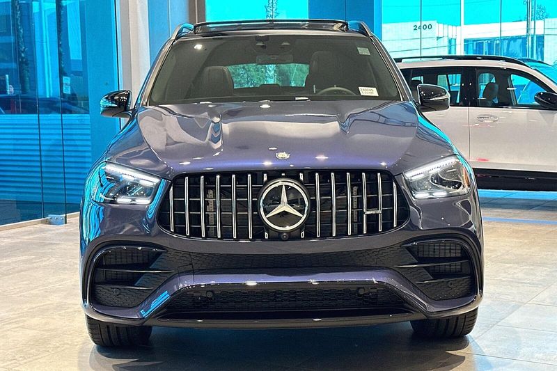 2024 Mercedes-Benz GLE-Class GLEGLE 63 S AMG in a TWILIGHT BLUE exterior color and BROWN/BLACKinterior. SHELLY AUTOMOTIVE shellyautomotive.com 