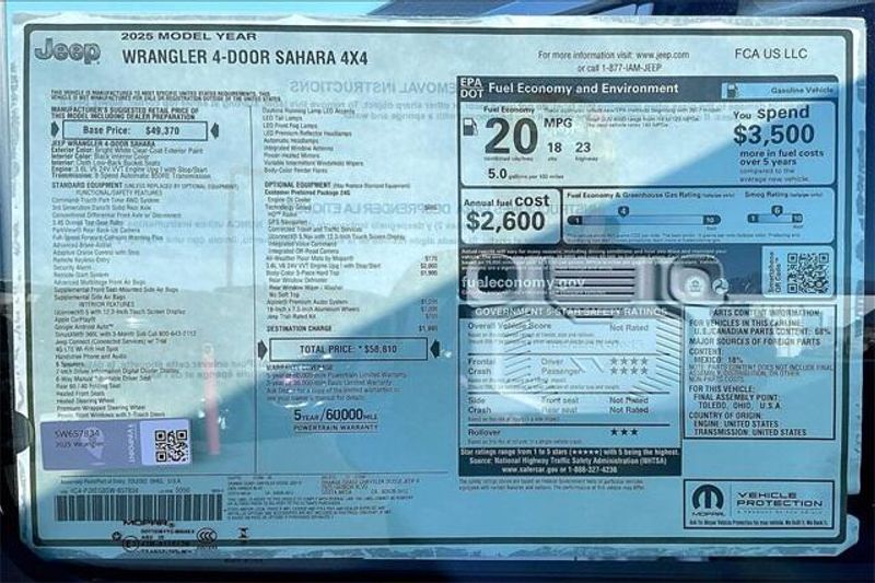 New 2025 Jeep Wrangler 4-door SaharaImage 16