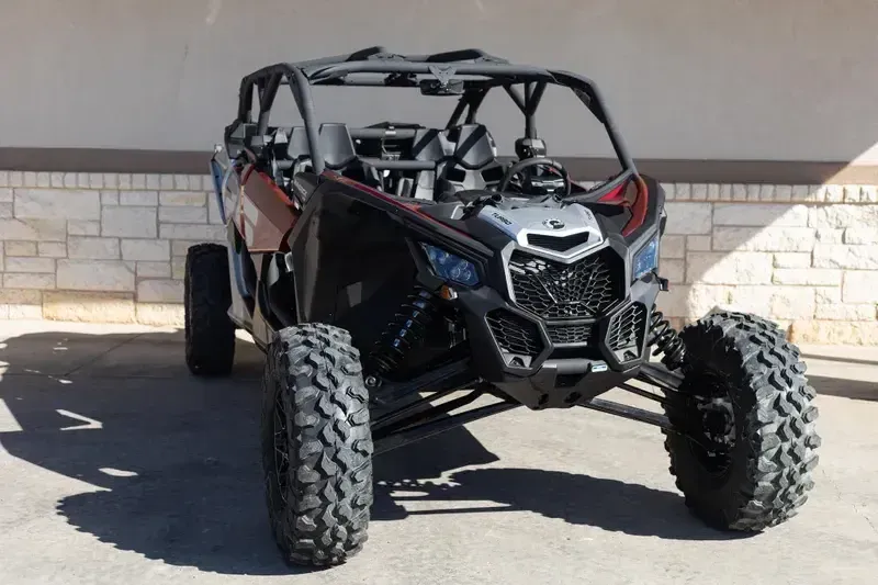 2025 Can-Am MAVERICK X3 MAX X RS TURBO RR FIERY RED AND HYPER SILVERImage 1