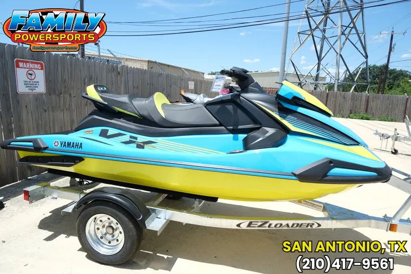 2023 Yamaha VX CRUISER WITH AUDIO CYAN WITH LIME YELLOW Image 1