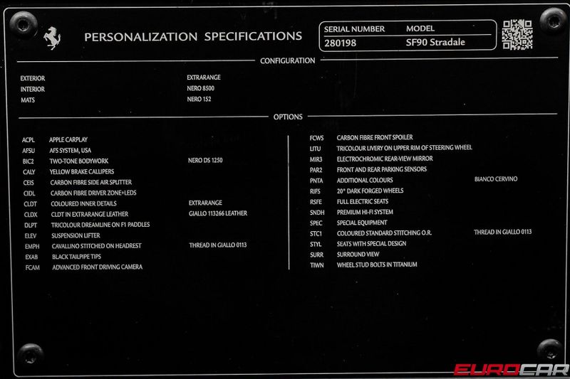 2022 Ferrari SF90 Stradale *SUSPENSION LIFTER * CARBON FIBER OPTIONS*Image 11