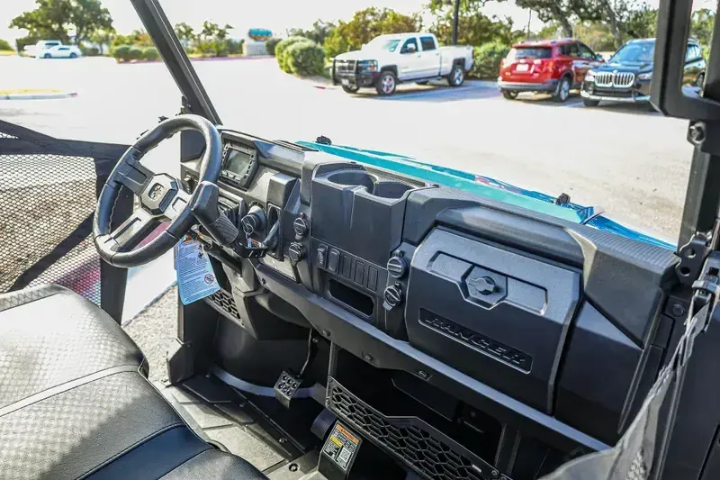 2025 POLARIS RANGER CREW SP 570 PREMIUM ZENITH BLUE in a ZENITH BLUE exterior color. Family PowerSports (877) 886-1997 familypowersports.com 