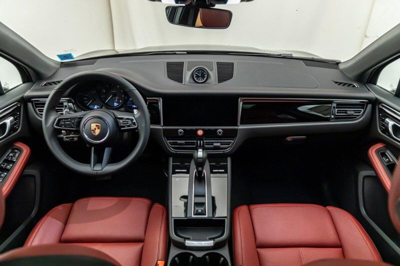 2024 Porsche Macan  in a Black exterior color and Black/Bordeaux Redinterior. Lotus Manhattan 347-395-5714 lotusmanhattan.com 