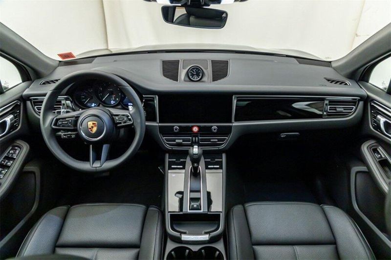 2024 Porsche Macan  in a Volcano Grey Metallic exterior color and Blackinterior. Lotus Manhattan 347-395-5714 lotusmanhattan.com 