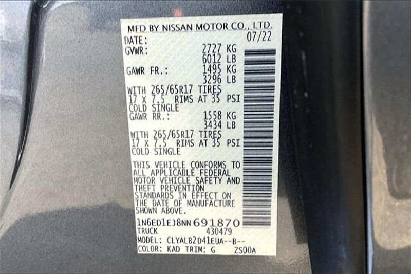 Used 2022 Nissan Frontier SVImage 33