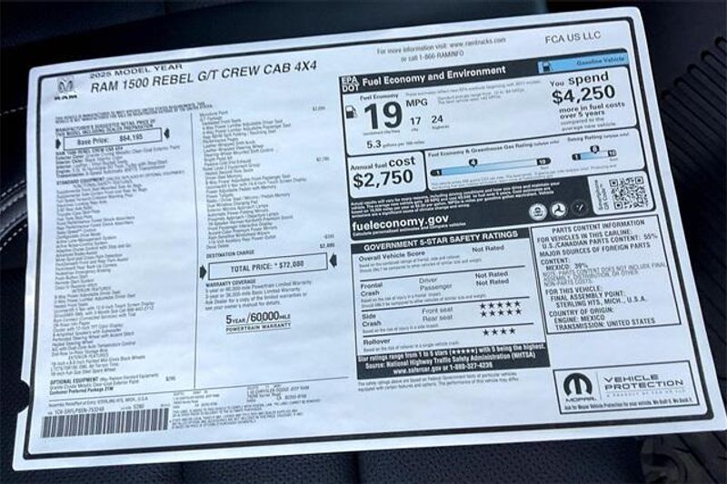 2025 RAM 1500 Rebel Crew Cab 4x4 5