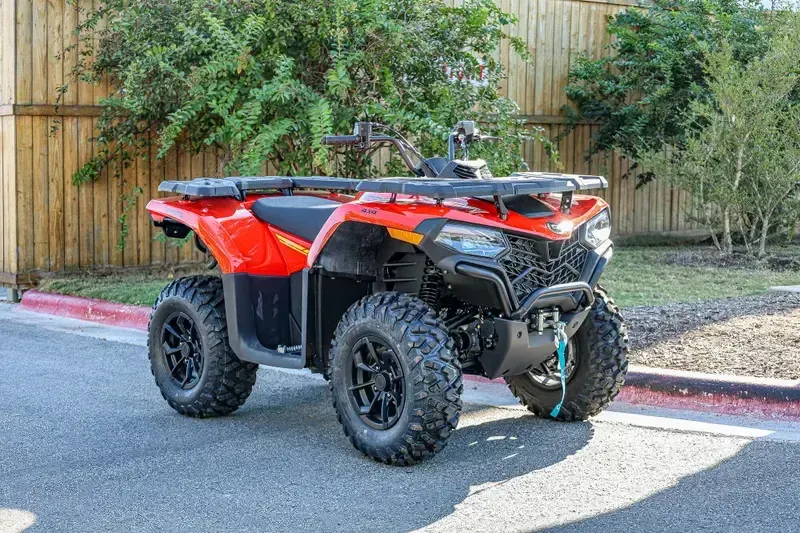 2025 CFMOTO CFORCE 500S MAGMA RED in a MAGMA RED exterior color. Family PowerSports (877) 886-1997 familypowersports.com 